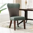 Boraam Wood Bolton Dining Chair in Green and Gray Finish (Set of 2)