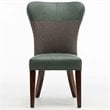 Boraam Wood Bolton Dining Chair in Green and Gray Finish (Set of 2)