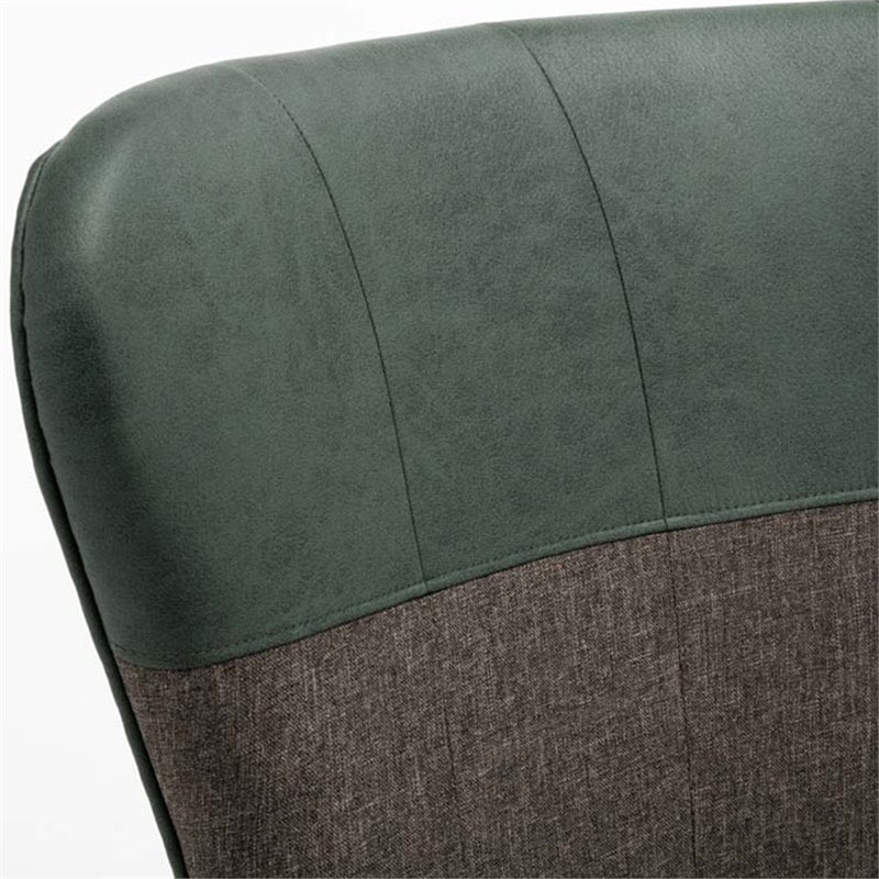 Boraam Wood Bolton Dining Chair in Green and Gray Finish (Set of 2)