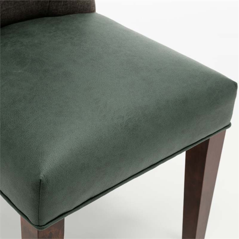 Boraam Wood Bolton Dining Chair in Green and Gray Finish (Set of 2)