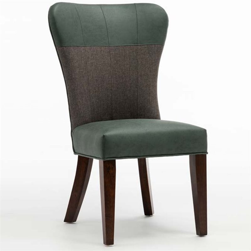 Boraam Wood Bolton Dining Chair in Green and Gray Finish (Set of 2)