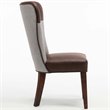 Boraam Wood  Bolton Dining Chair in Maroon and Gray (Set of 2)