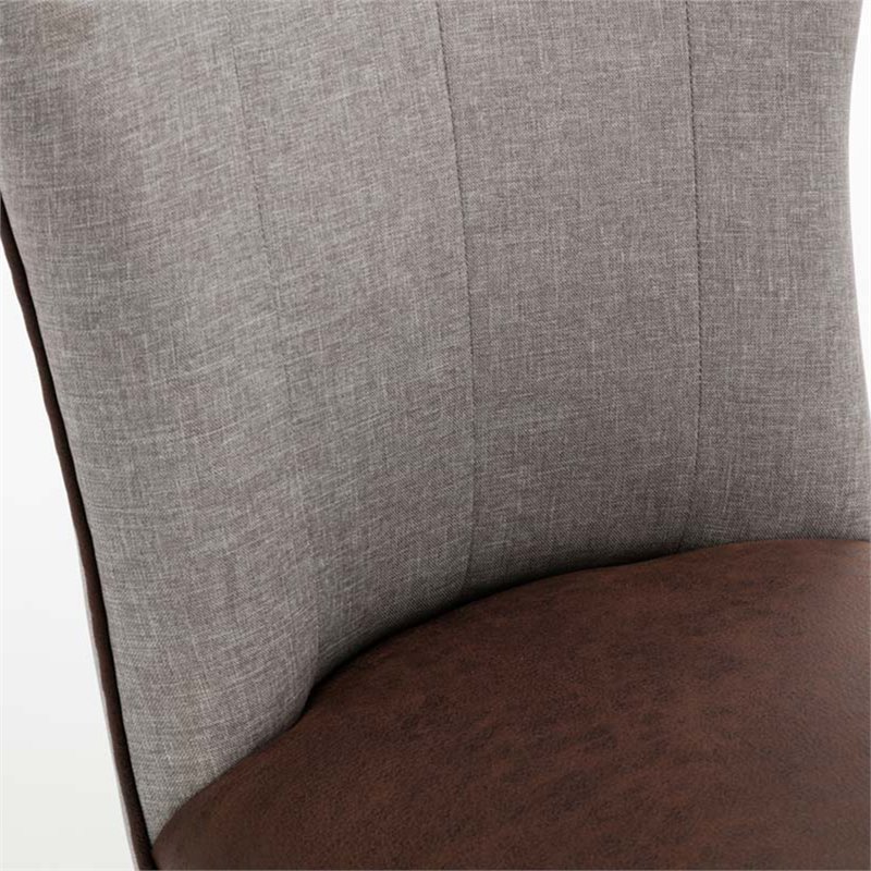 Boraam Wood  Bolton Dining Chair in Maroon and Gray (Set of 2)