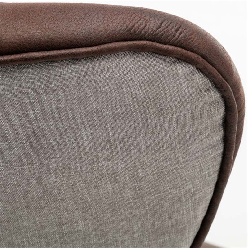 Boraam Wood  Bolton Dining Chair in Maroon and Gray (Set of 2)