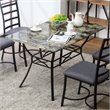 Boraam Metal Bastian Faux Marble Top Dining Table in Black Finish
