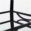 Boraam Metal Bastian Faux Marble Top Dining Table in Black Finish