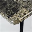 Boraam Metal Bastian Faux Marble Top Dining Table in Black Finish