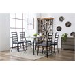 Boraam Metal Bastian Faux Marble Top Dining Table in Black Finish