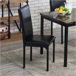 Boraam Metal Arjen Dining Chairs in Black Finish Set of 4