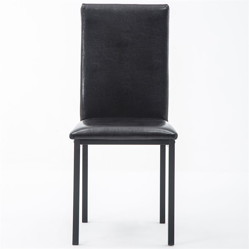 Boraam Metal Arjen Dining Chairs in Black Finish Set of 4