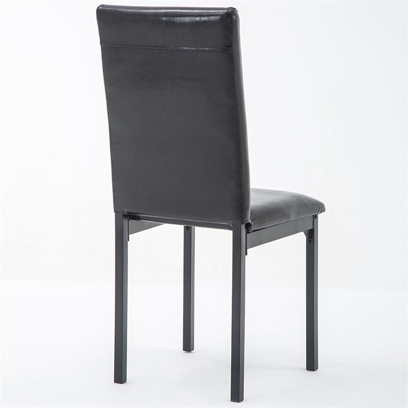 Boraam Metal Arjen Dining Chairs in Black Finish Set of 4