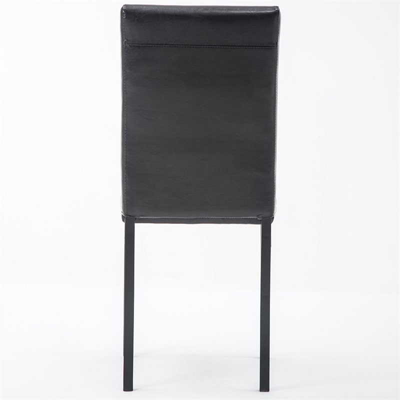 Boraam Metal Arjen Dining Chairs in Black Finish Set of 4