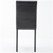 Boraam Metal Arjen Dining Chairs in Black Finish Set of 4
