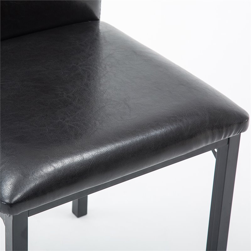 Boraam Metal Arjen Dining Chairs in Black Finish Set of 4