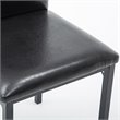 Boraam Metal Arjen Dining Chairs in Black Finish Set of 4