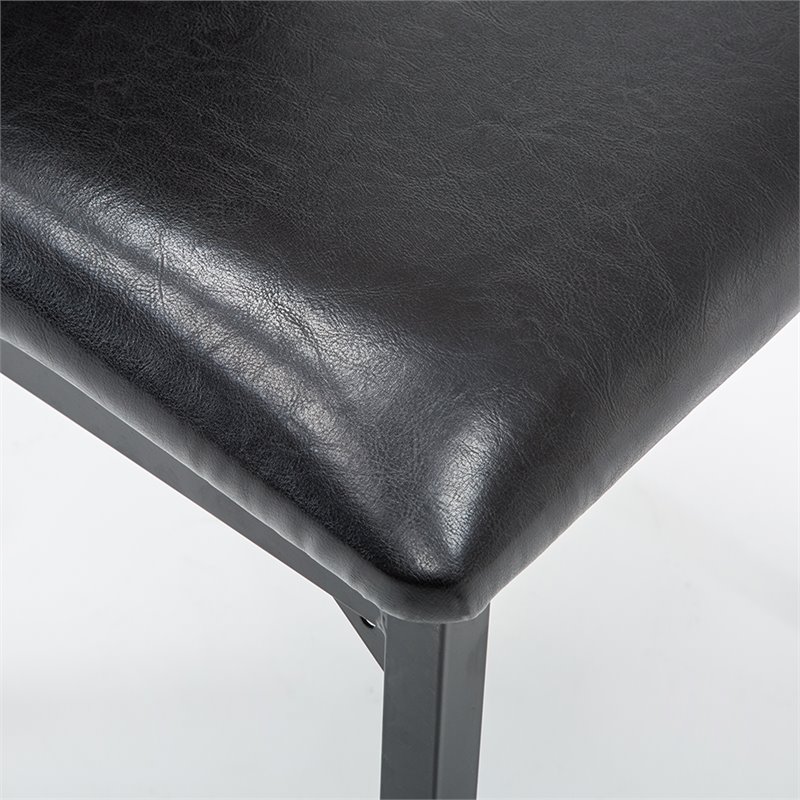 Boraam Metal Arjen Dining Chairs in Black Finish Set of 4