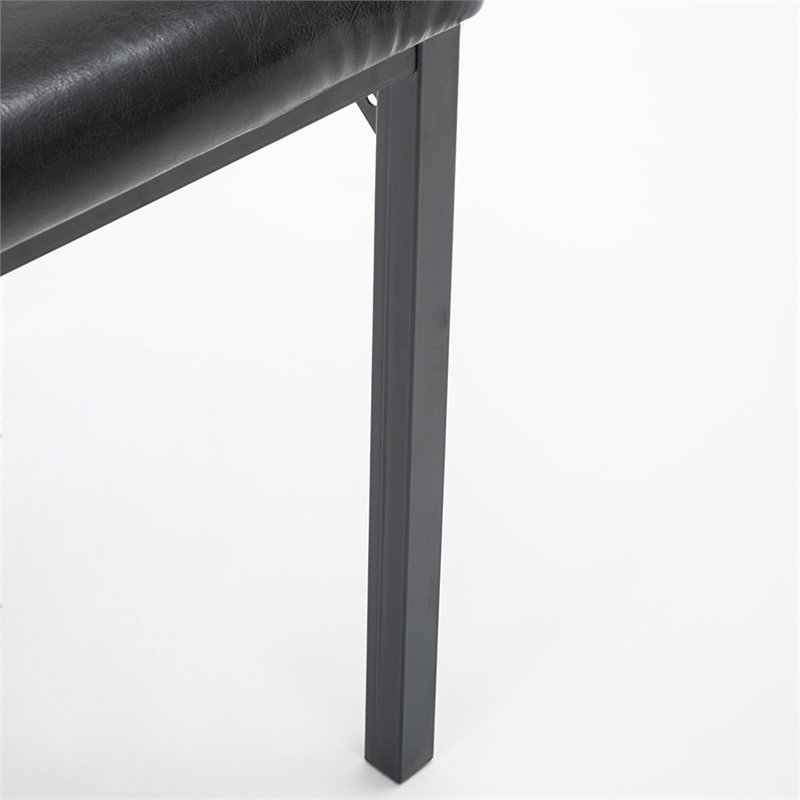Boraam Metal Arjen Dining Chairs in Black Finish Set of 4