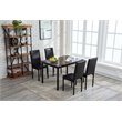 Boraam Metal Arjen Dining Chairs in Black Finish Set of 4