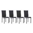 Boraam Metal Arjen Dining Chairs in Black Finish Set of 4