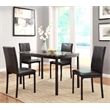 Boraam Metal Arjen Dining Chairs in Black Finish Set of 4