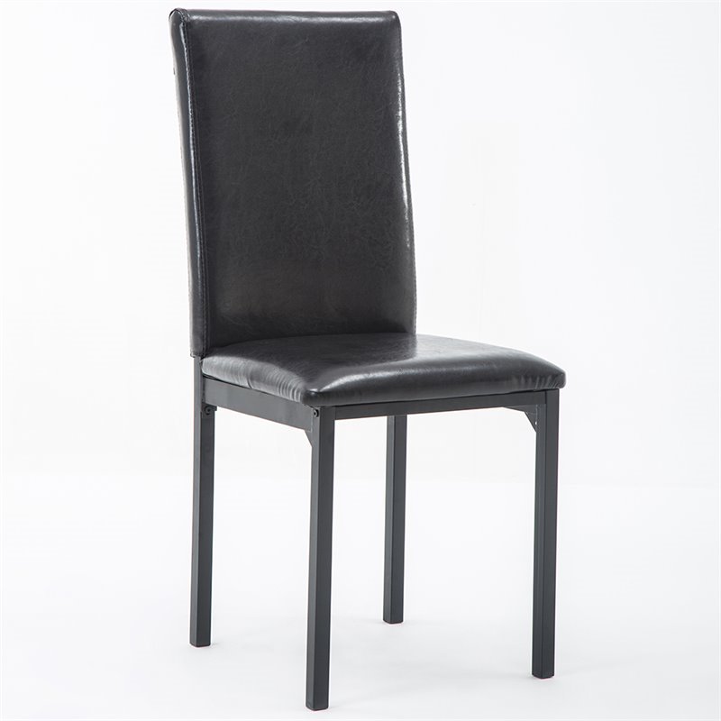 Boraam Metal Arjen Dining Chairs in Black Finish Set of 4
