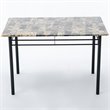Boraam Gareth Faux Marble Top Breakfast Nook Dining Table in Black