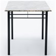 Boraam Gareth Faux Marble Top Breakfast Nook Dining Table in Black
