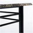 Boraam Gareth Faux Marble Top Breakfast Nook Dining Table in Black
