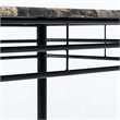 Boraam Gareth Faux Marble Top Breakfast Nook Dining Table in Black