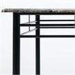 Boraam Gareth Faux Marble Top Breakfast Nook Dining Table in Black
