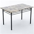 Boraam Gareth Faux Marble Top Breakfast Nook Dining Table in Black