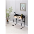 Boraam Wood Aero 2 Piece Writing Desk Set in Natural and Black Finish