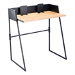 Boraam Wood Aero 2 Piece Writing Desk Set in Natural and Black Finish