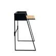 Boraam Wood Aero 2 Piece Writing Desk Set in Natural and Black Finish
