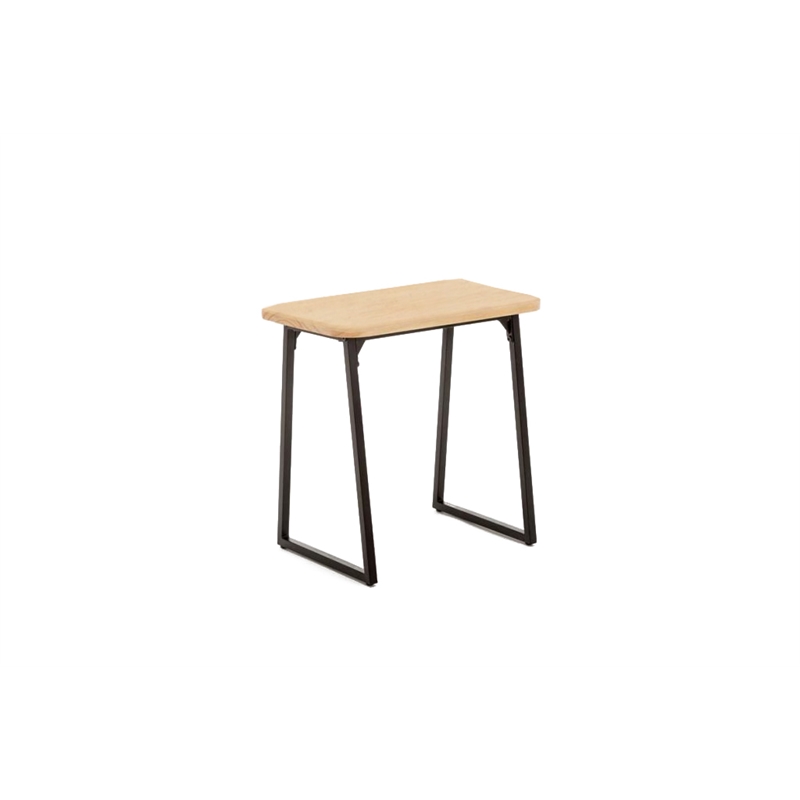 Boraam Wood Aero 2 Piece Writing Desk Set in Natural and Black Finish