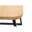 Boraam Wood Aero 2 Piece Writing Desk Set in Natural and Black Finish