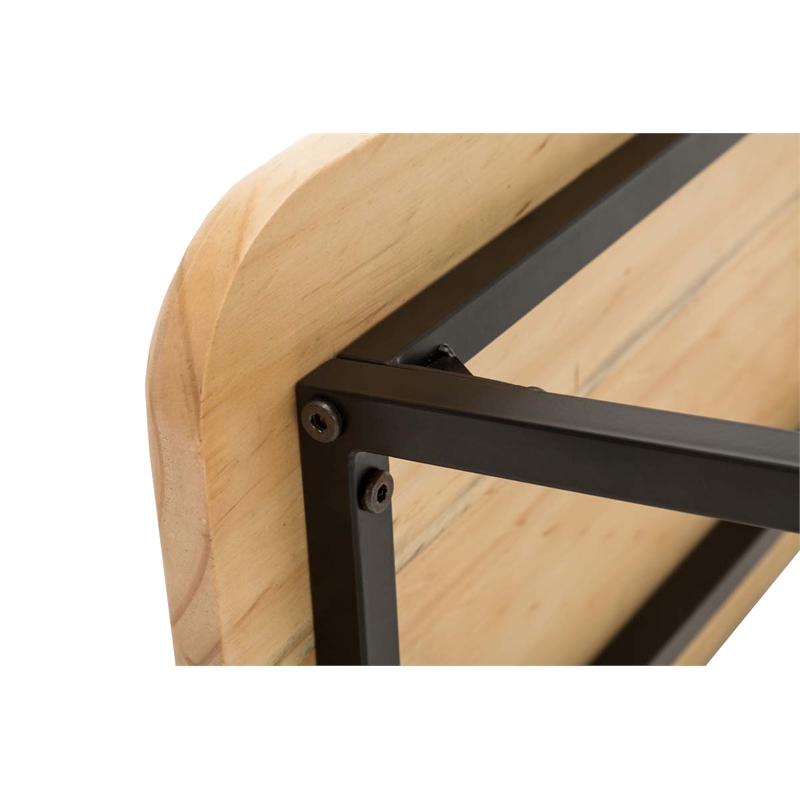Boraam Wood Aero 2 Piece Writing Desk Set in Natural and Black Finish
