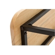 Boraam Wood Aero 2 Piece Writing Desk Set in Natural and Black Finish