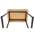 Boraam Wood Aero 2 Piece Writing Desk Set in Natural and Black Finish