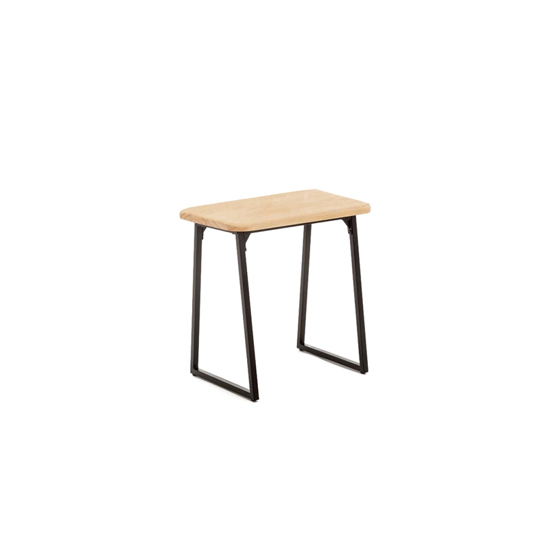 Boraam Wood Aero 2 Piece Writing Desk Set in Natural and Black Finish