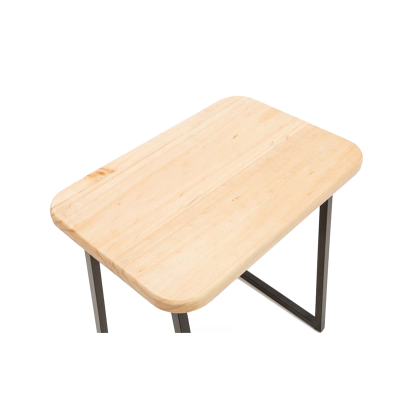 Boraam Wood Aero 2 Piece Writing Desk Set in Natural and Black Finish