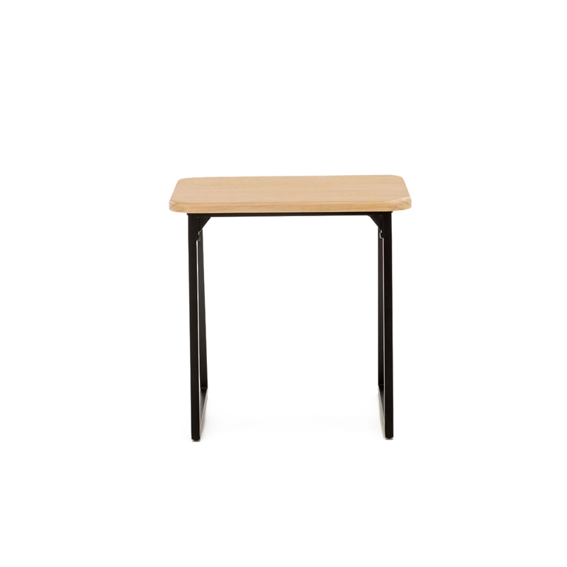 Boraam Wood Aero 2 Piece Writing Desk Set in Natural and Black Finish