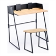 Boraam Wood Aero 2 Piece Writing Desk Set in Natural and Black Finish