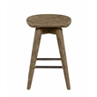 Boraam Wood Bali Counter Height Swivel Stool in Barnwood Wire-Brush/Light Brown