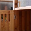 Boraam Selma Left Facing Bamboo Cabinet Bookcase in Natural Finish
