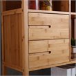 Boraam Selma Right Facing Bamboo Cabinet Bookcase in Natural Finish