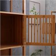Boraam Selma Right Facing Bamboo Cabinet Bookcase in Natural Finish