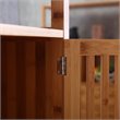 Boraam Selma Right Facing Bamboo Cabinet Bookcase in Natural Finish