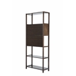 Boraam Selma Left Facing Bamboo Cabinet Bookcase in Cappuccino