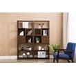 Boraam Selma Right Facing Bamboo Cabinet Bookcase in Cappuccino